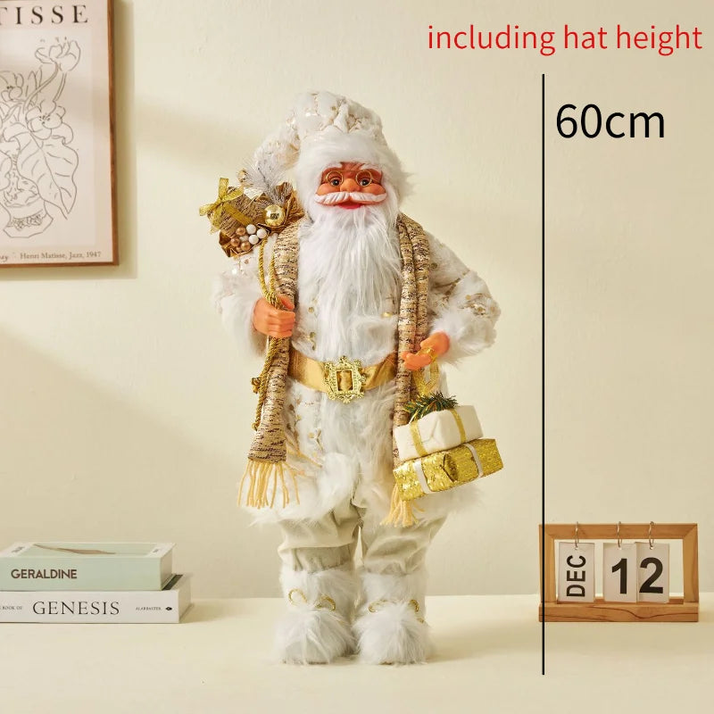 60cm Large Santa Claus Merry Christmas Decorations for Home Happy New Year Santa Claus Doll Window Decorations Home gift