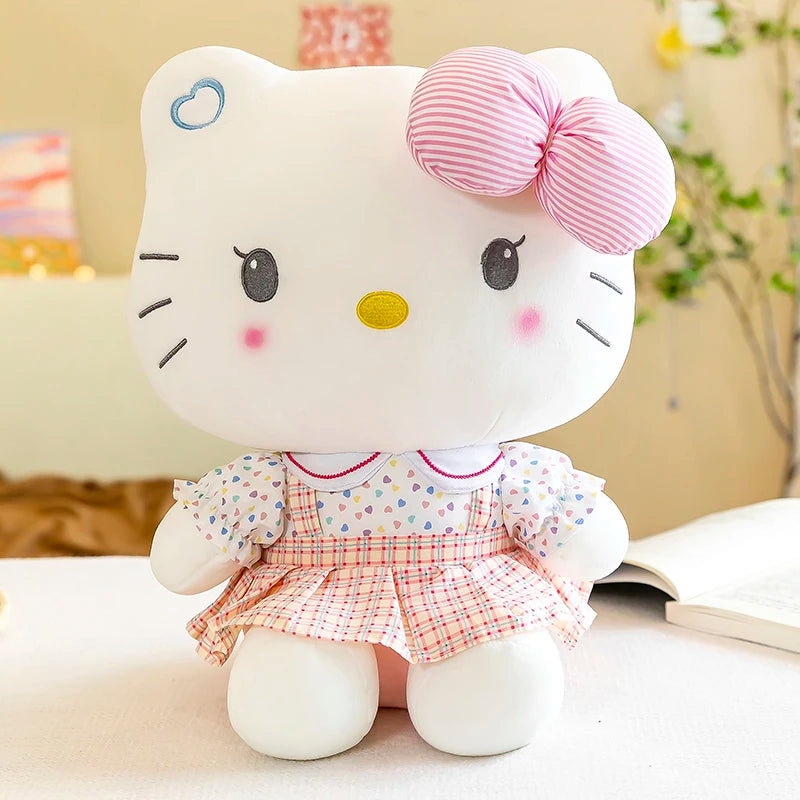 20-70cm Big Size Sanrio Hello Kitty Plush Toys Anime Peripherals Movie KT Cat Kawaii