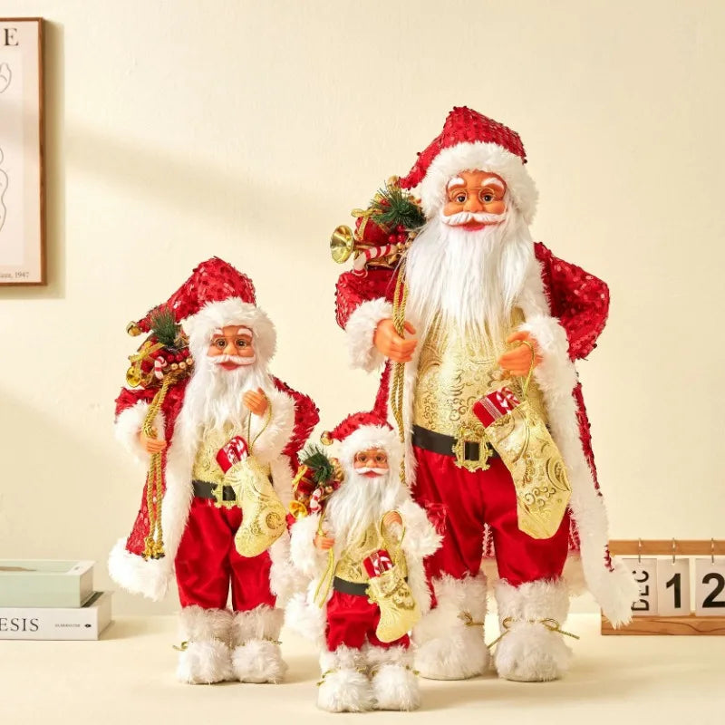 60cm Large Santa Claus Merry Christmas Decorations for Home Happy New Year Santa Claus Doll Window Decorations Home gift