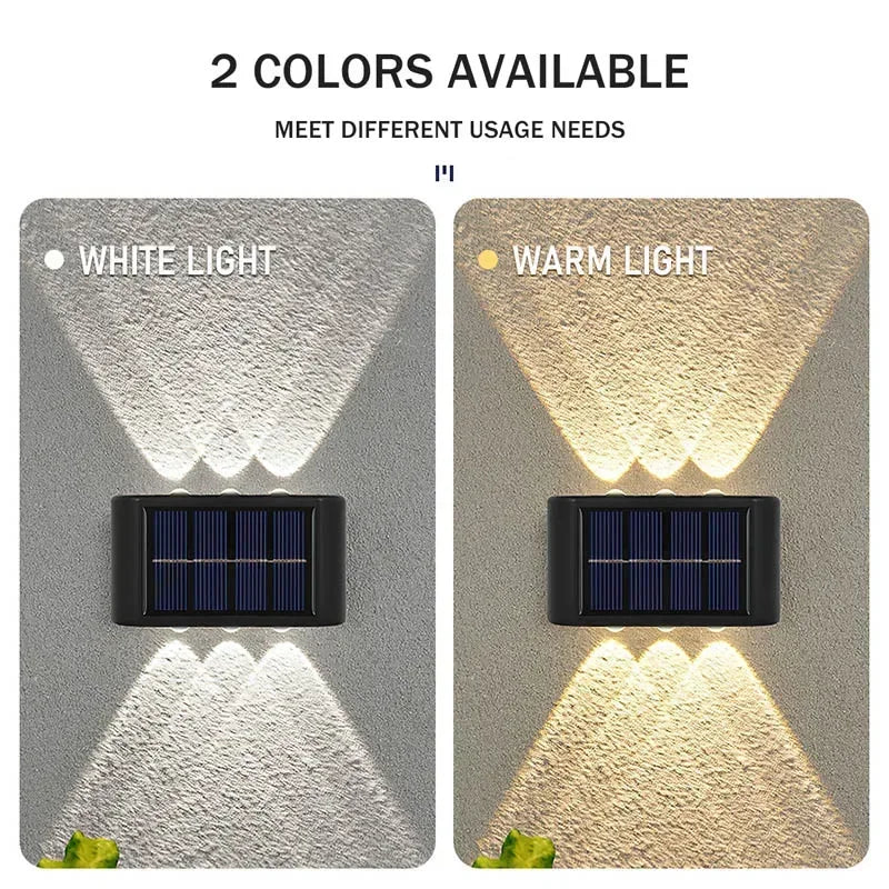 10 LED Solar Wall Lights Outdoor Waterproof Solar Powered Security LED Light For Garden Yard Fence Home Decoration Lighting