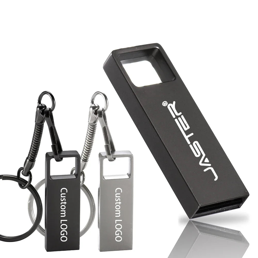 JASTER High-speed High-capacity Music USB Drive 64GB Fashion High Speed Pen Drive 32GB USB Flash Drive 4GB Metal Key Chain Gift