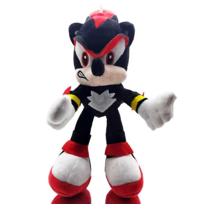 20cm Cartoon Sonics Plush Doll Toy Soft Plush Anime Cute Black and Blue Ultrasonic Mouse Pendant Toy Children's Birthday Gift