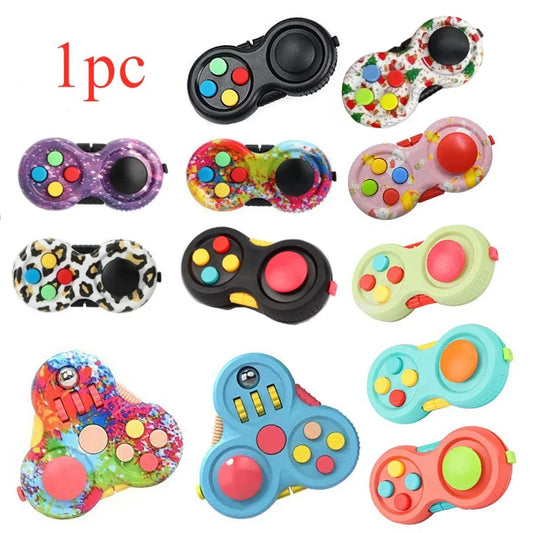 1pc Game Fidget Pad Stress Reliever Squeeze Fun Magic Desk Toy Handle Toys Stress Decompression Gift Key Mobile Phone Accessory