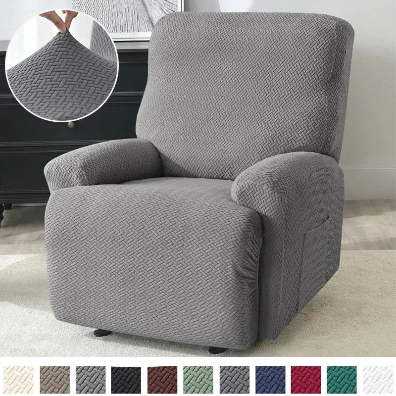 Jacquard Recliner Sofa Cover Non-slip Lazy Boy Sofa Cover All-inclusive Single Seater Couch Slipcover Armchair 4PCS/Set