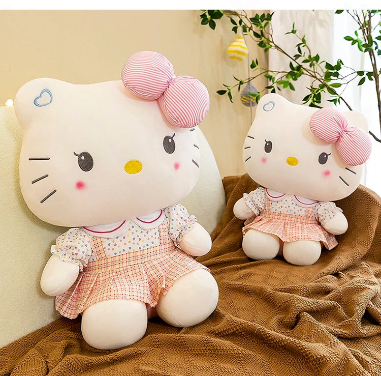 20-70cm Big Size Sanrio Hello Kitty Plush Toys Anime Peripherals Movie KT Cat Kawaii