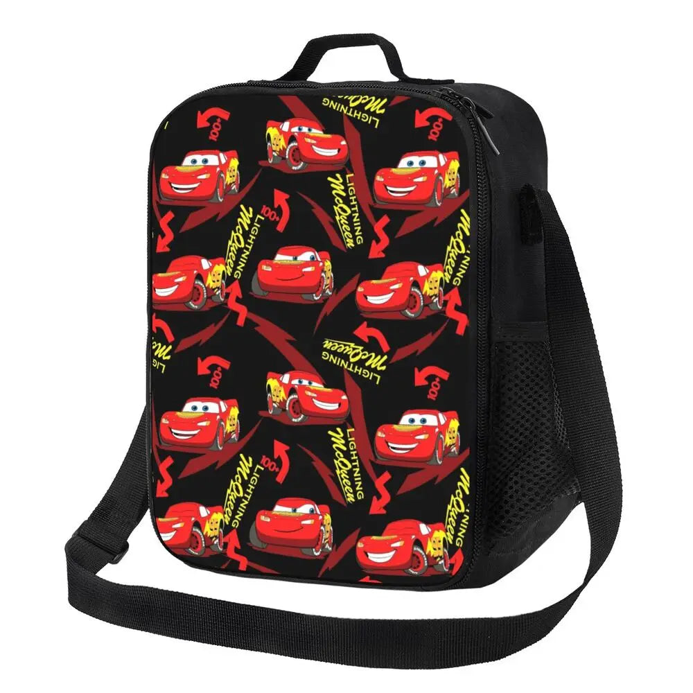 Lightning McQueen Racer Thermal Insulated Lunch Bag Women Lunch Tote for Kids School Children Storage Bento Food Box