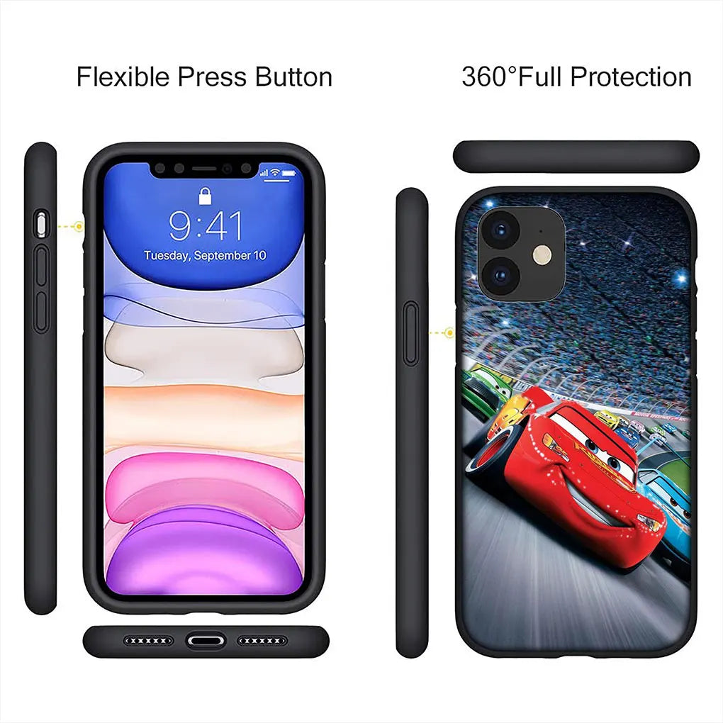 Phone Cover Case for Lightning McQueen Soft Casing for iPhone 16 15 14 Plus 13 12 Mini 11 Pro Max XS X XR