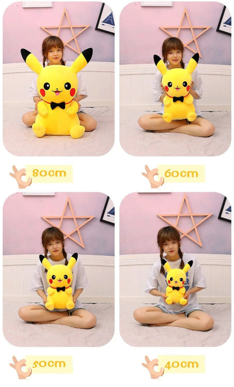 40-120cm Large Pokemon Plush Toys Pikachu Laugh Kawaii Anime Plushie Dolls Pokémon Soft Stuffed Giant Pillows Gifts for Children