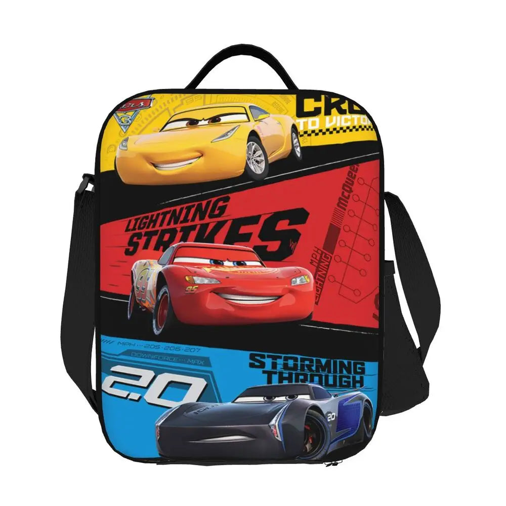 Lightning McQueen Racer Thermal Insulated Lunch Bag Women Lunch Tote for Kids School Children Storage Bento Food Box