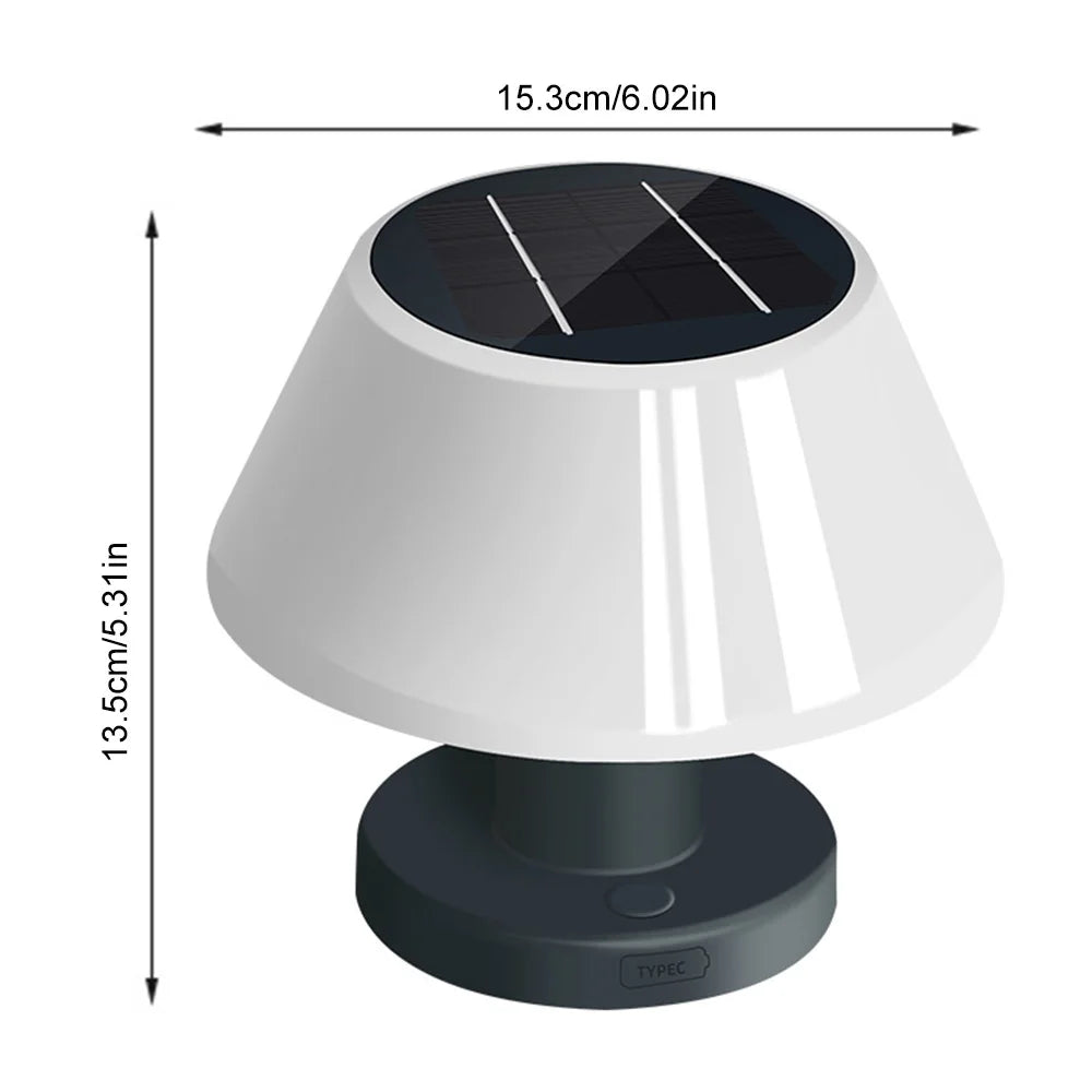 Outdoor Modern Home Garden Decoration Solar Charging Cordless Lamp Restaurant Solar Led Table Lamp For Outdoor Bar Restaurant