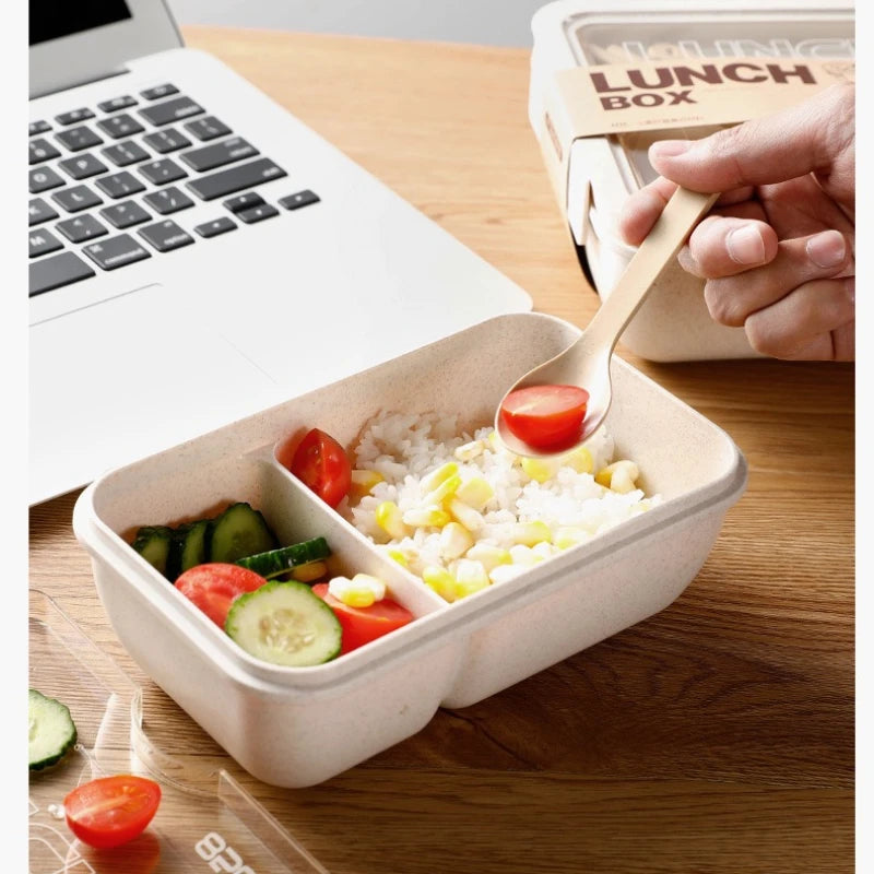 Microwave Lunch Box Eco-Friendly BPA Free Wheat Straw Portable Bento Box Kitchen Food Container Lunch Box