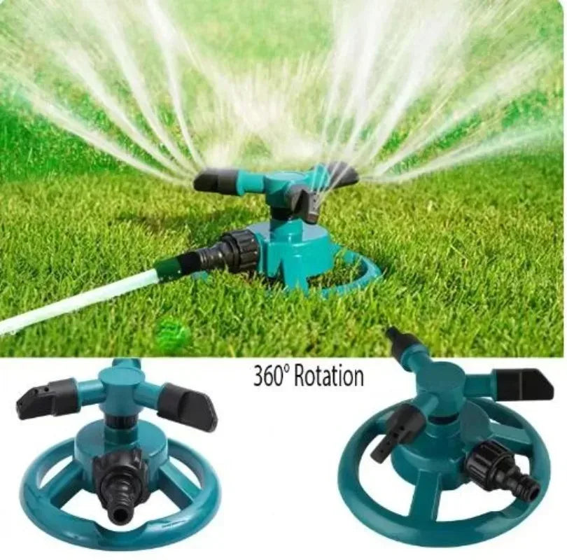 Automatic Sprinkler 360 Degree Automatic Rotating Water Spray Sprinkler Nozzle Garden Lawn Garden Watering Irrigation Supplies