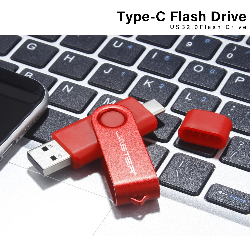 Free Custom Name OTG 2-in-1 USB Micro Type-c Flash Drive 4GB 8GB 16GB Real Capacity Pendrive for Android Smartphone Laptop