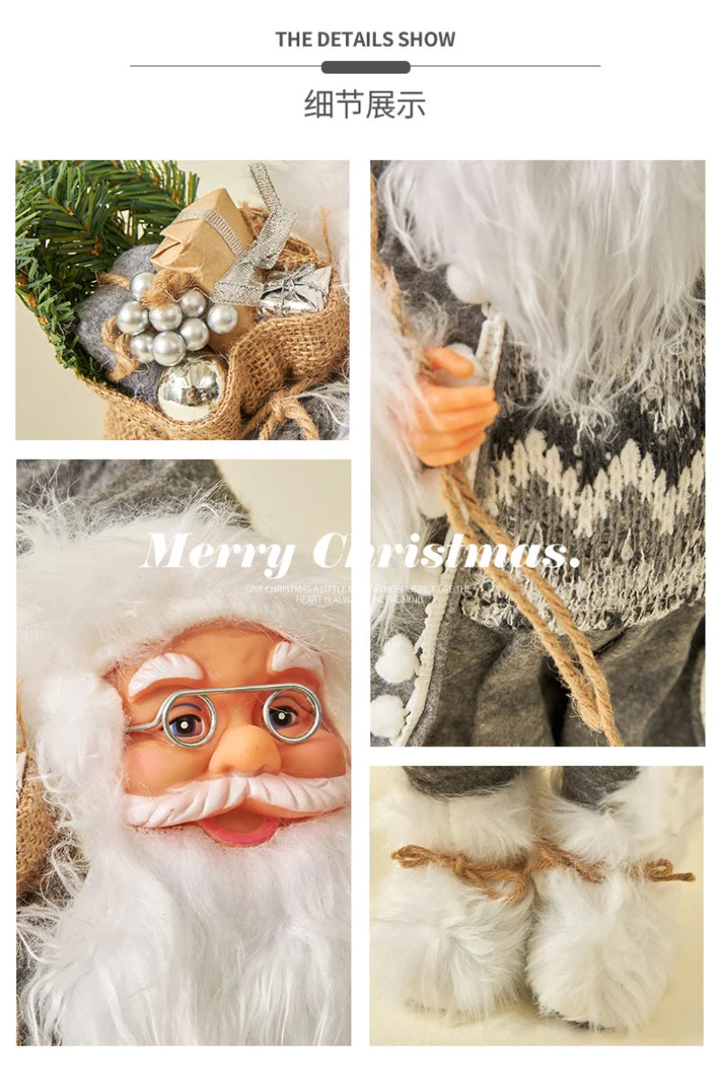 60cm Large Santa Claus Merry Christmas Decorations for Home Happy New Year Santa Claus Doll Window Decorations Home gift