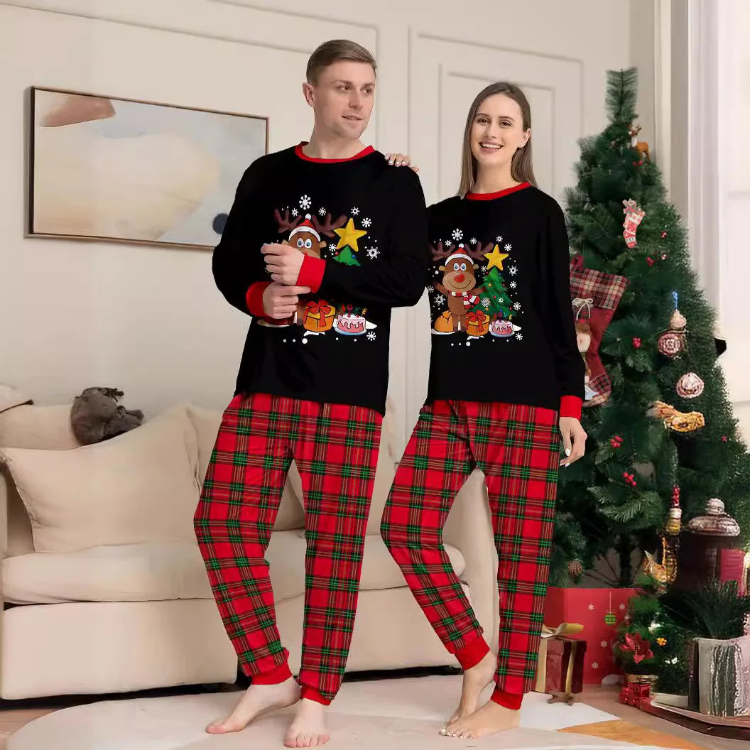 Christmas tree Pajama printing family Christmas set for a family of four pajamas pants 2 pieces