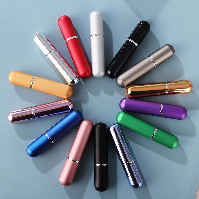 1PC 5ml Portable Mini Perfume Glass Bottle Travel Aluminum Spray Atomizer Empty Metal Parfume Atomiser Sprayer