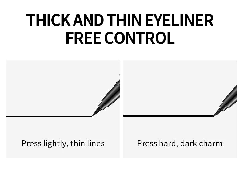 YANQINA Precision Liquid Eyeliner Pen - Long-lasting, Waterproof, Transfer-proof, Quick-Dry Black Eyeliner with Sparkling Design