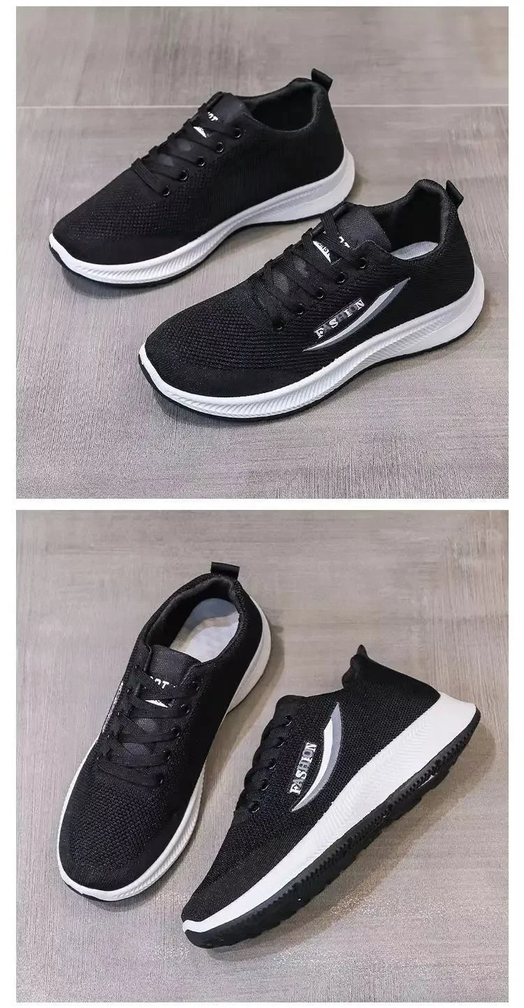 Men's Sneakers Outdoor Sports Comfortable Knitting Mesh Breathable Running Casual Men Sport Shoes