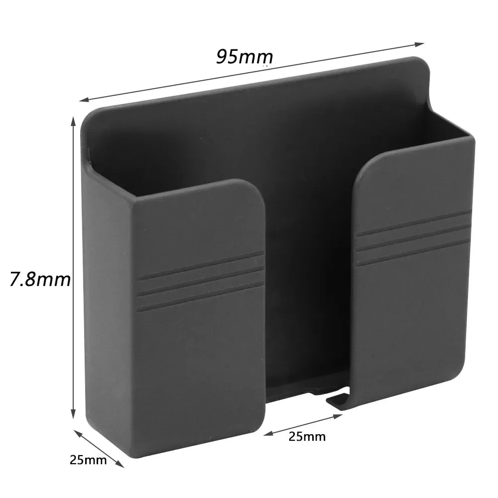 Wall Mounted Storage Box Multifunction Punch Free Organizer TV Remote Control DIY Mobile Phone Plug Charging Holder