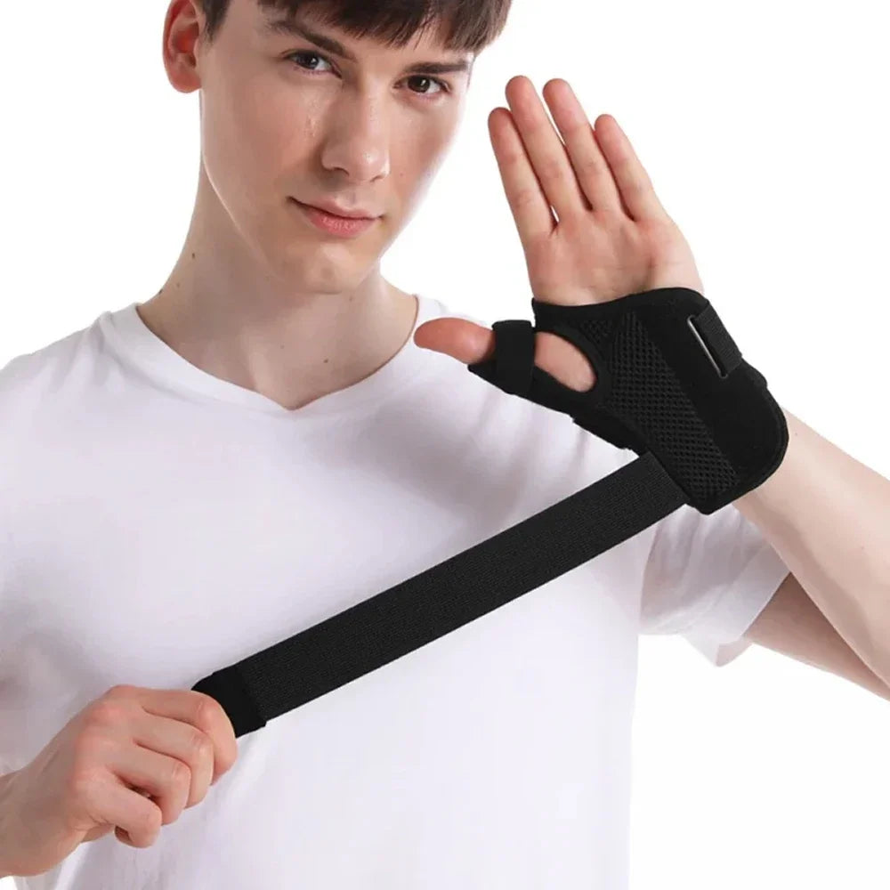 1Pcs Flexible Splint Wrist Thumb Support Brace for Tendonitis Arthritis Breathable Thumb Protector Guard Fits Right & Left Hand