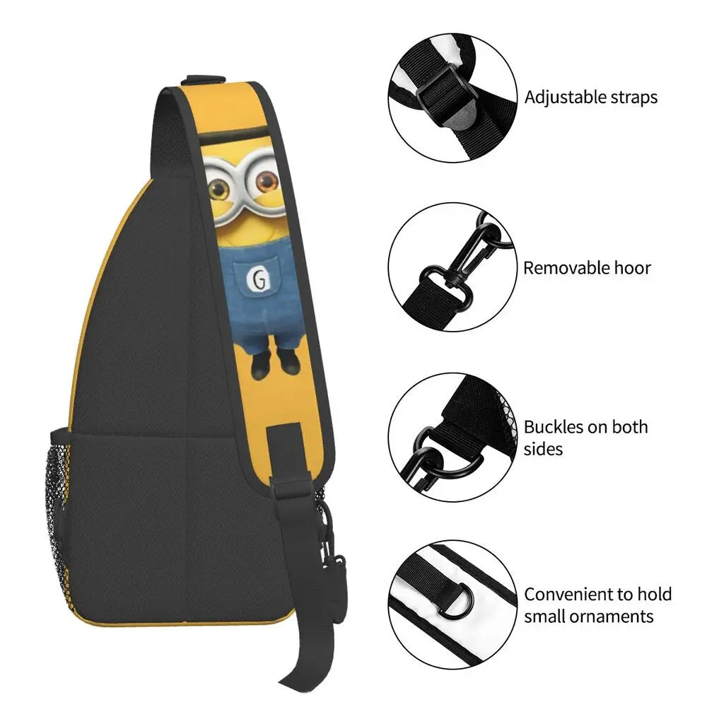 Minions Crossbody Chest Backpack Minion Shoulder Backpack