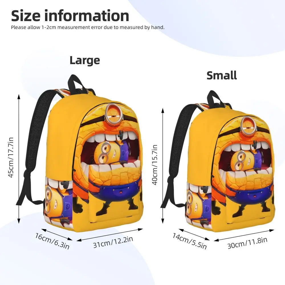 Fashion Despicable Me 4 School Backpack Large Capacity Minion Despicable Me College Student Storage Bag Back To School Gift