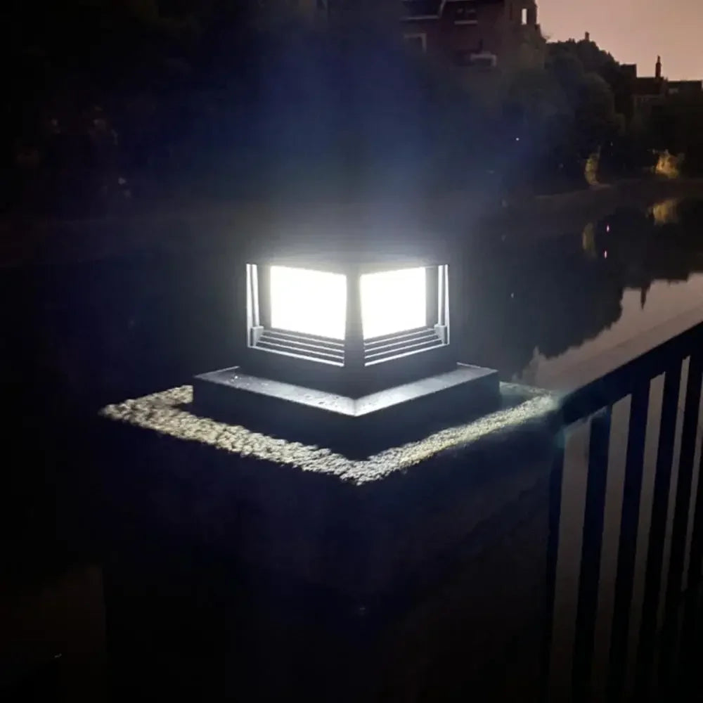 Solar Gate Lamp Outdoor Waterproof Post Villa Column Lamp Fence Gate Pillar Head LED