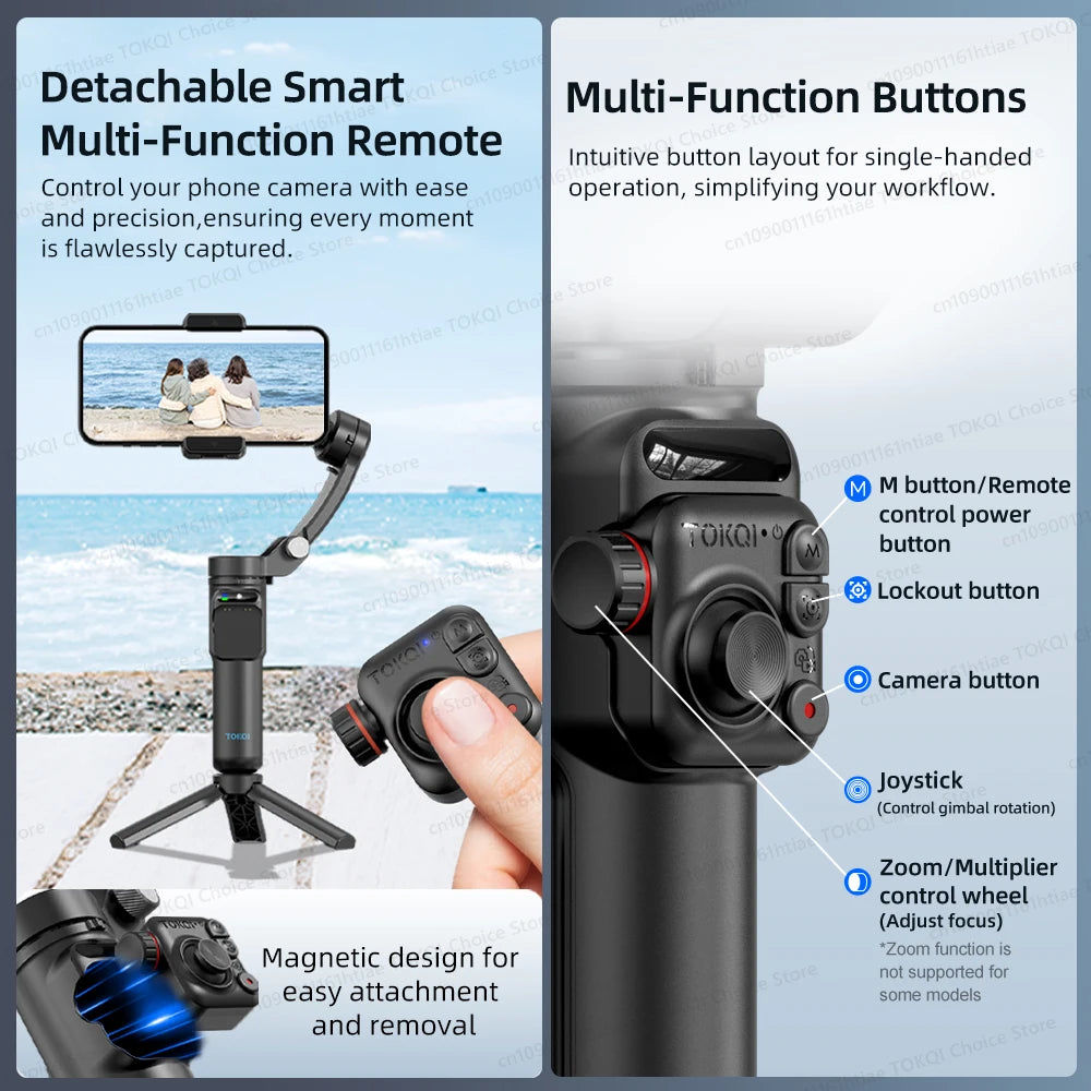 Handheld 3-Axis Gimbal Phone Holder Anti Shake Video Record with Selfie Tripod Stabilizer for Xiaomi iPhone Cellphone Smartphone