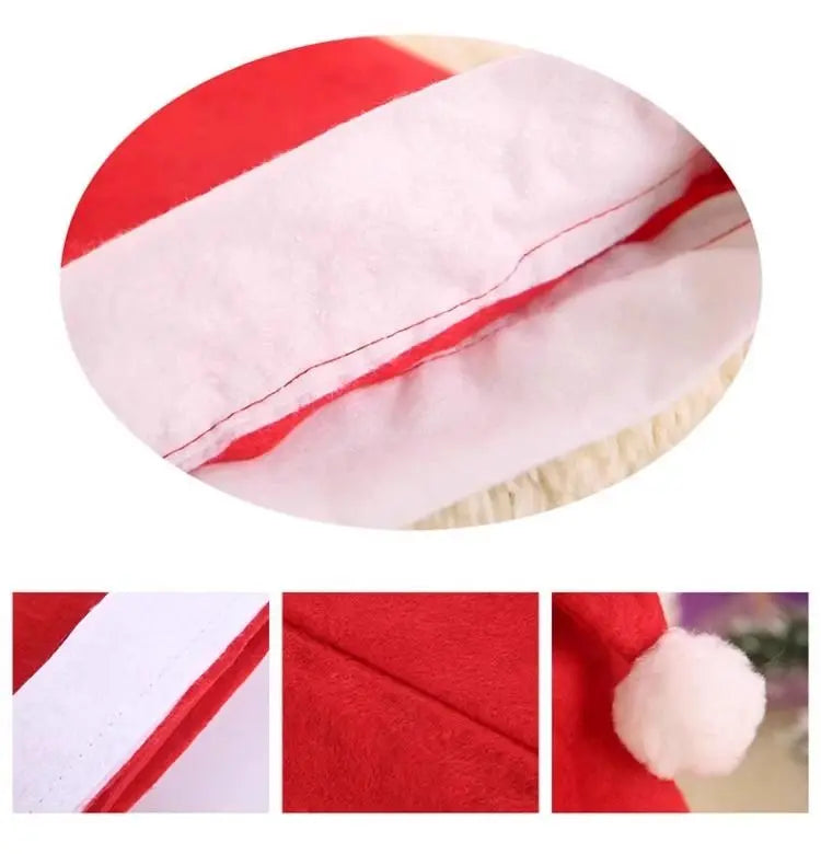 Christmas Hats for Adults Kids Non-woven Fabric Santa Claus Xmas Hats Cap Merry Christmas