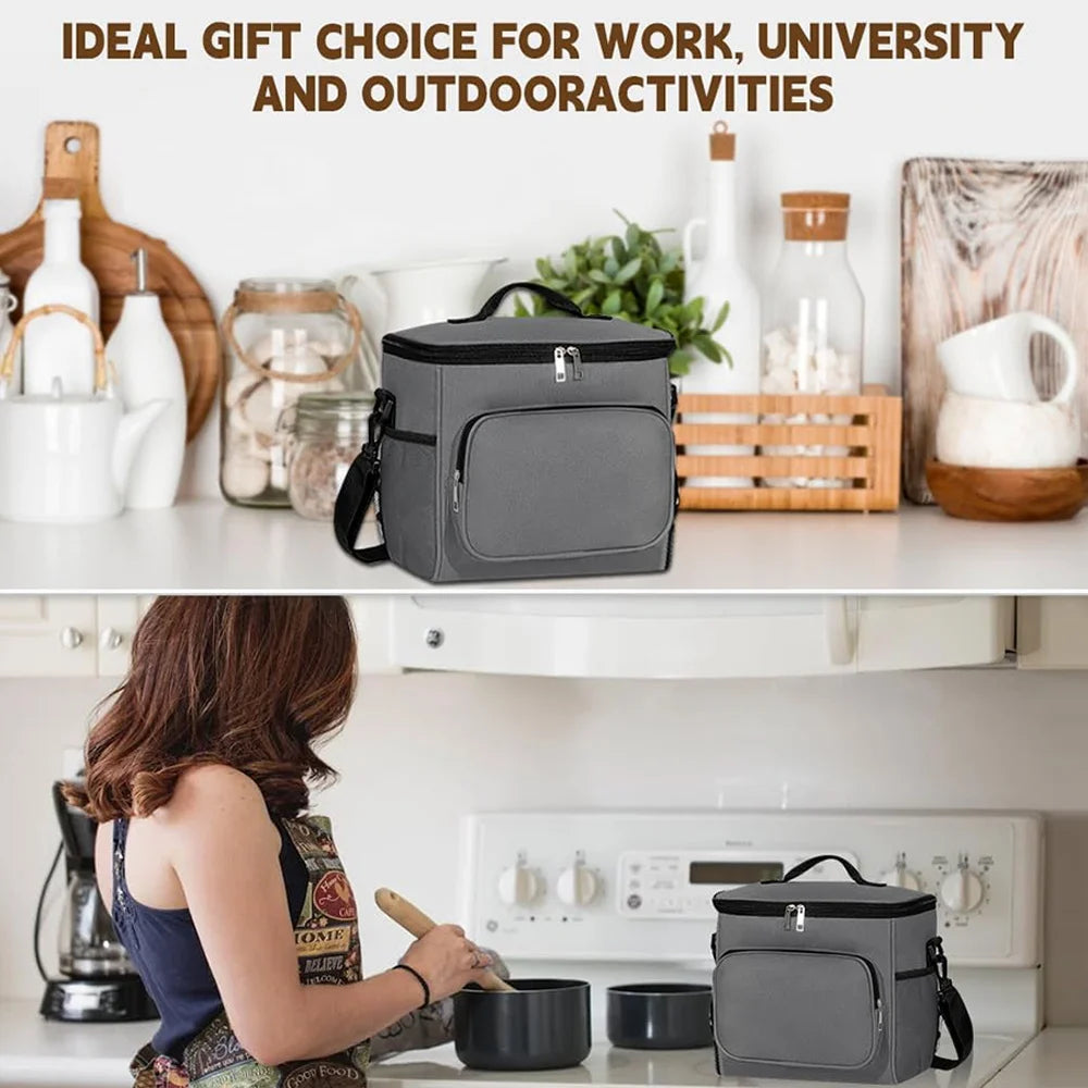 Student Lunch Box Portable Cooler Organizer Handbag Thermal Shoulder Lunch Bags Outdoor Camping Storage Boxes Mom Printing