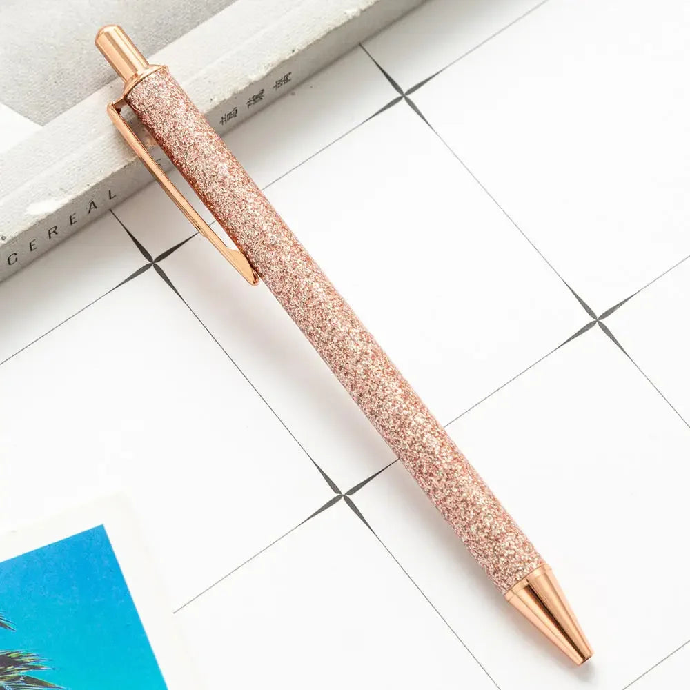 Classic Design Ballpoint Pens Commercial Metal Ballpoint Pen Luxury Portable  Rotating Automatic Ball Pen Exquisite Writing Tool