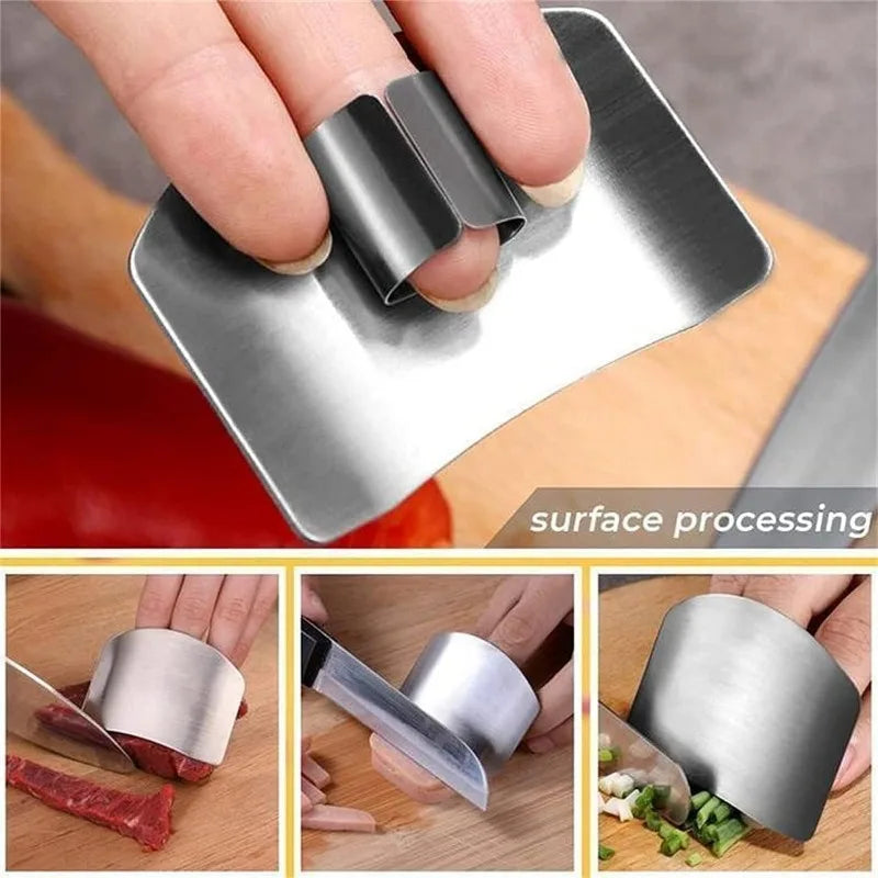 3/1pcs Stainless Steel Finger Guard Cutting Shiel Adjustable Vegetable Cutting Thumb Guard Finger Protector Tools Kitchen Gadget