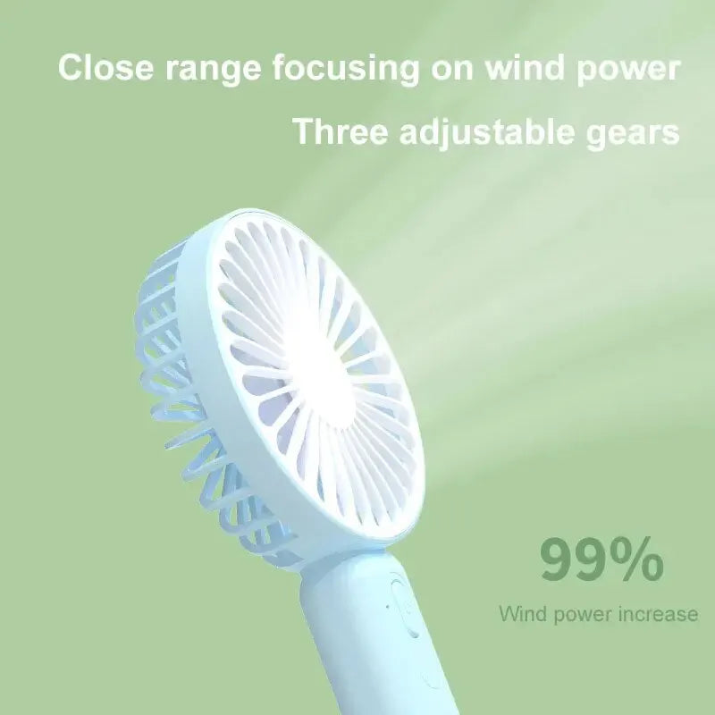 Portable Fan Office Desktop Multifunctional Folding Headed Small Electric Fan USB Mini Portable High Wind Pocket Fan