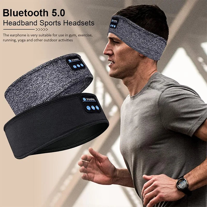 Bluetooth Earphones Sports Sleeping Headband Elastic Wireless Headphones Music Eye Mask Wireless Bluetooth Headset Headband