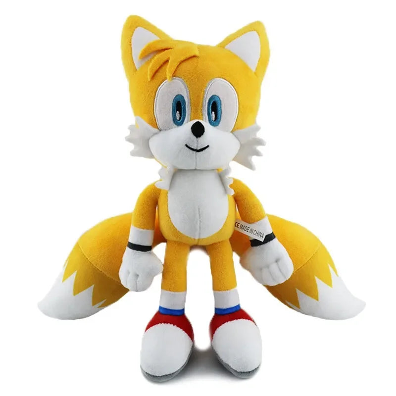 30CM Super Sonic Plush Toy  The Hedgehog Amy Rose Knuckles Tails Cute Cartoon Soft Stuffed Doll Birthday Gift For Children