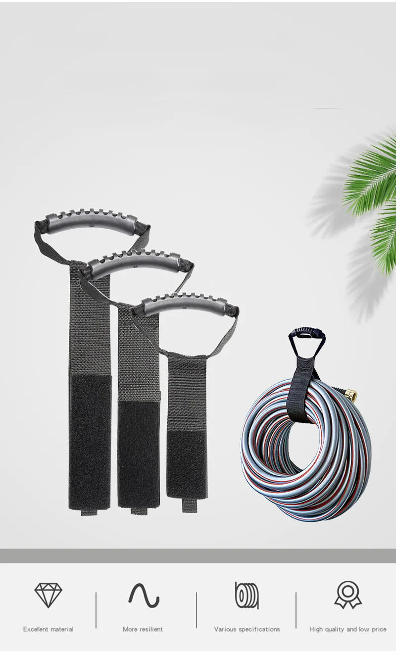 Storage Strap Heavy-Duty Hook Cord Carrying Strap, Hanger, and Organizer with Handle for Pool Hoses Garden Hoses Cables