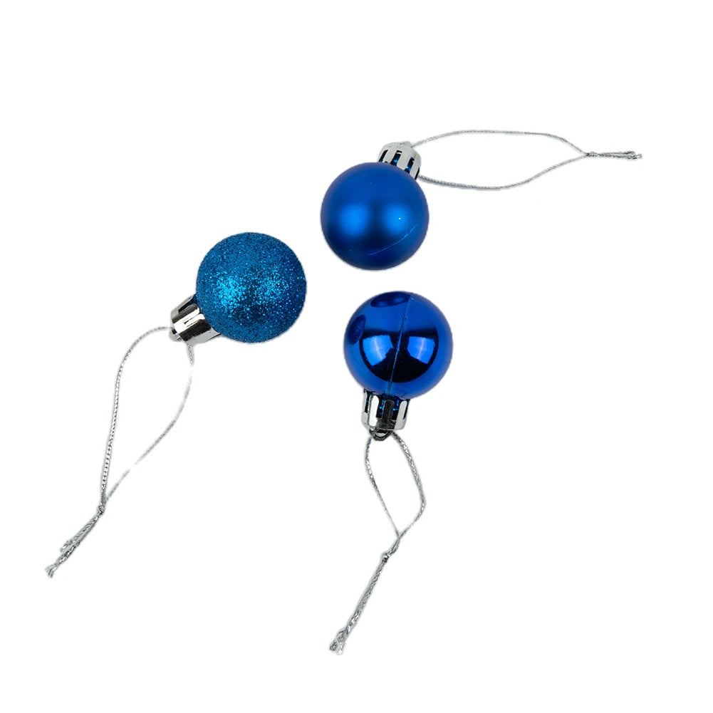 Christmas Ornaments 3cm Hanging Plastic Balls Set Xmas Tree Decorations For Holiday