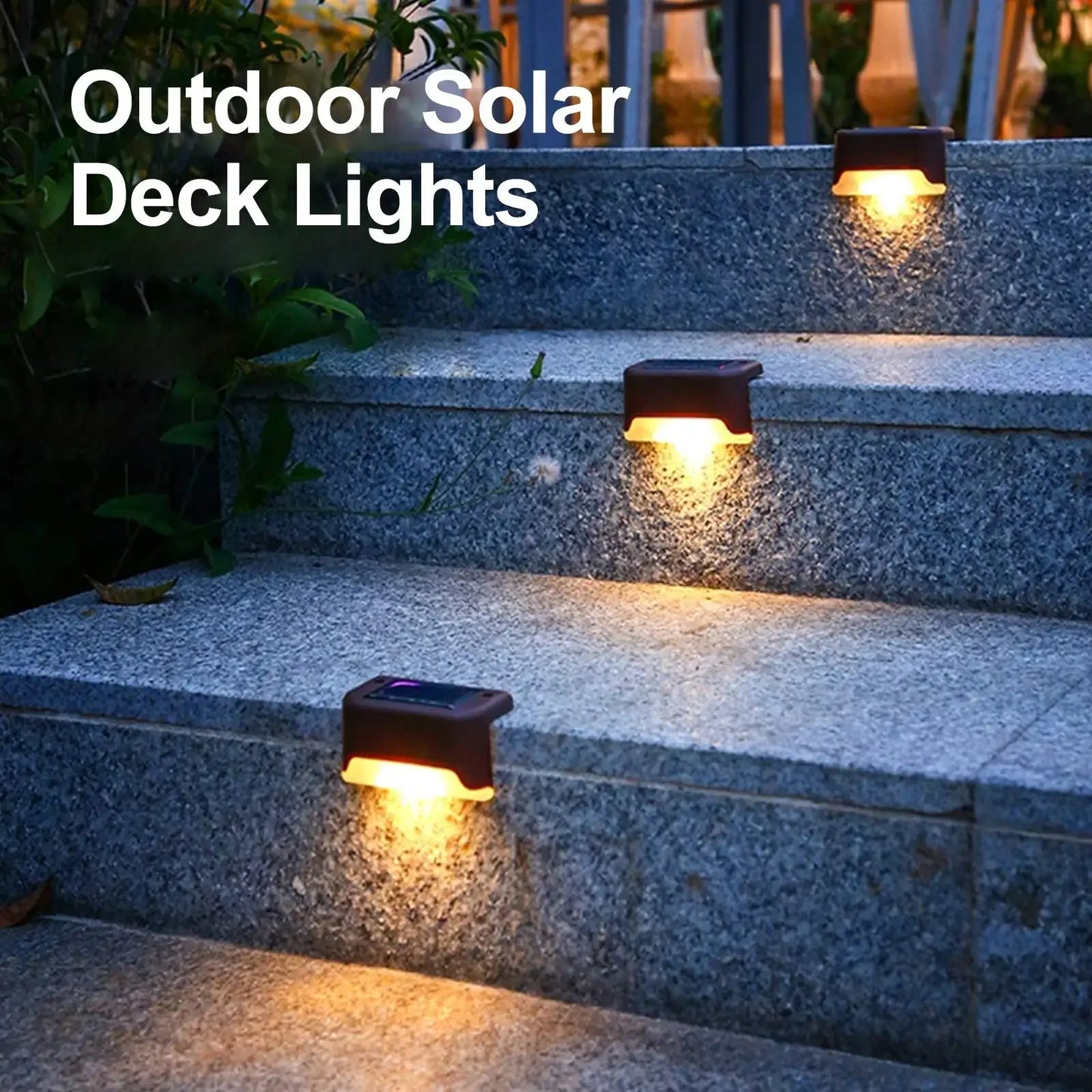 1~20PCs Stair LED Solar Lamp IP65 Waterproof Outdoor Garden Light Pathway Yard Patio Steps Fence Lamps Decor Light Outdoors