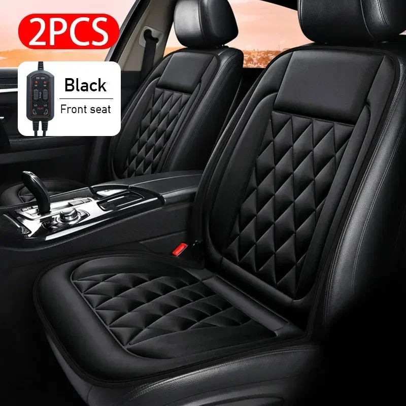 12V Heated Seat Cushion Winter Household Car Seat Cushion Cover Auto Interior Accessories Flocking Cloth Fast Heating Seat Cover