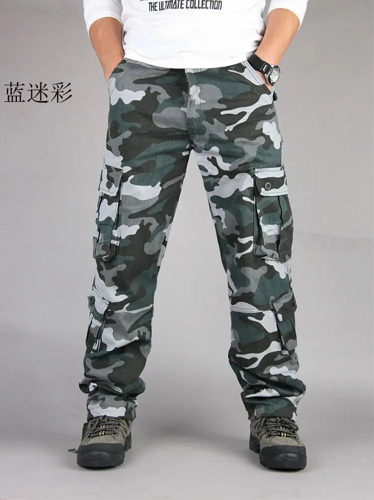 Cargo Pants for Men Loose Army Tactical Pants Multi-pocket Trousers