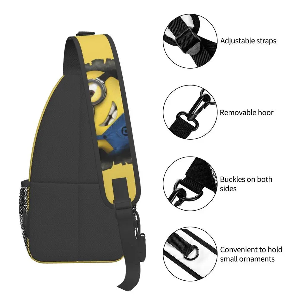 Minions Crossbody Chest Backpack Minion Shoulder Backpack