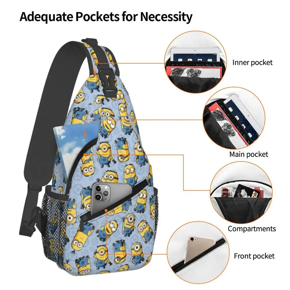 Minions Crossbody Chest Backpack Minion Shoulder Backpack