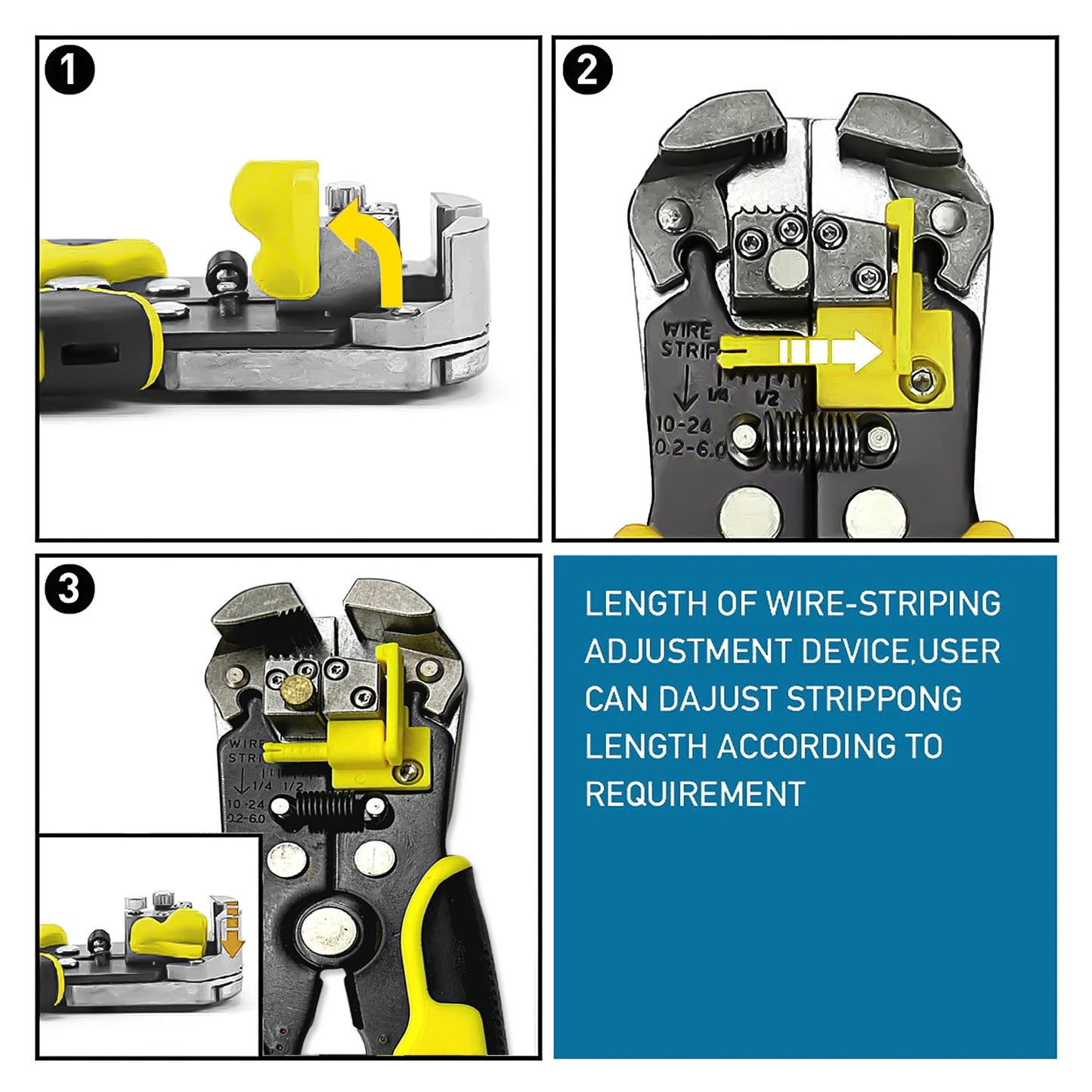 Professional Electrician Wire Tool Cable Wire Stripper Cutter Crimper Automatic Crimping Stripping Plier