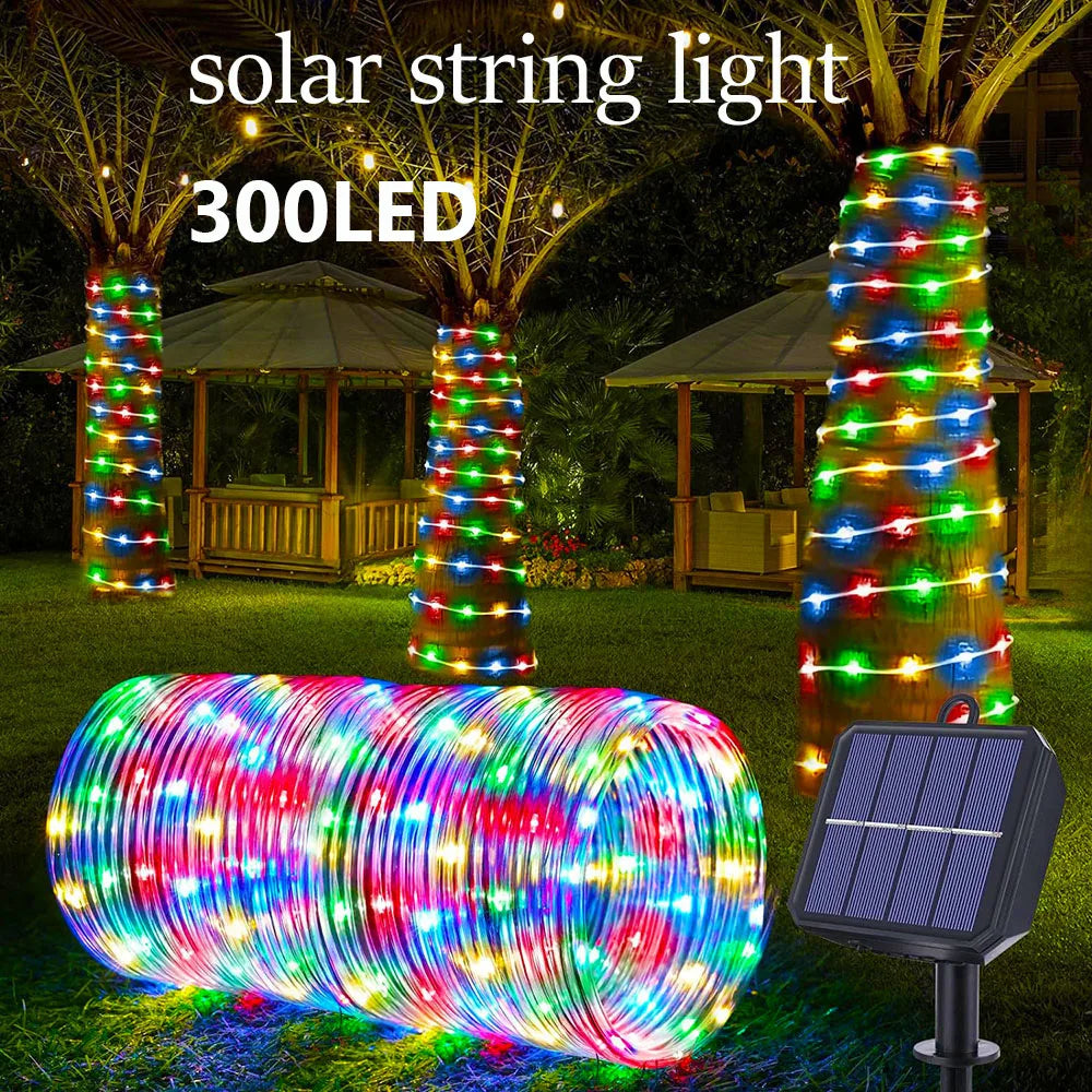 Solar String Lights Outdoor LED Waterproof Twinkle Lights Copper Wire 8 Modes Fairy Lights for Xmas Tree Garden Party Wedding