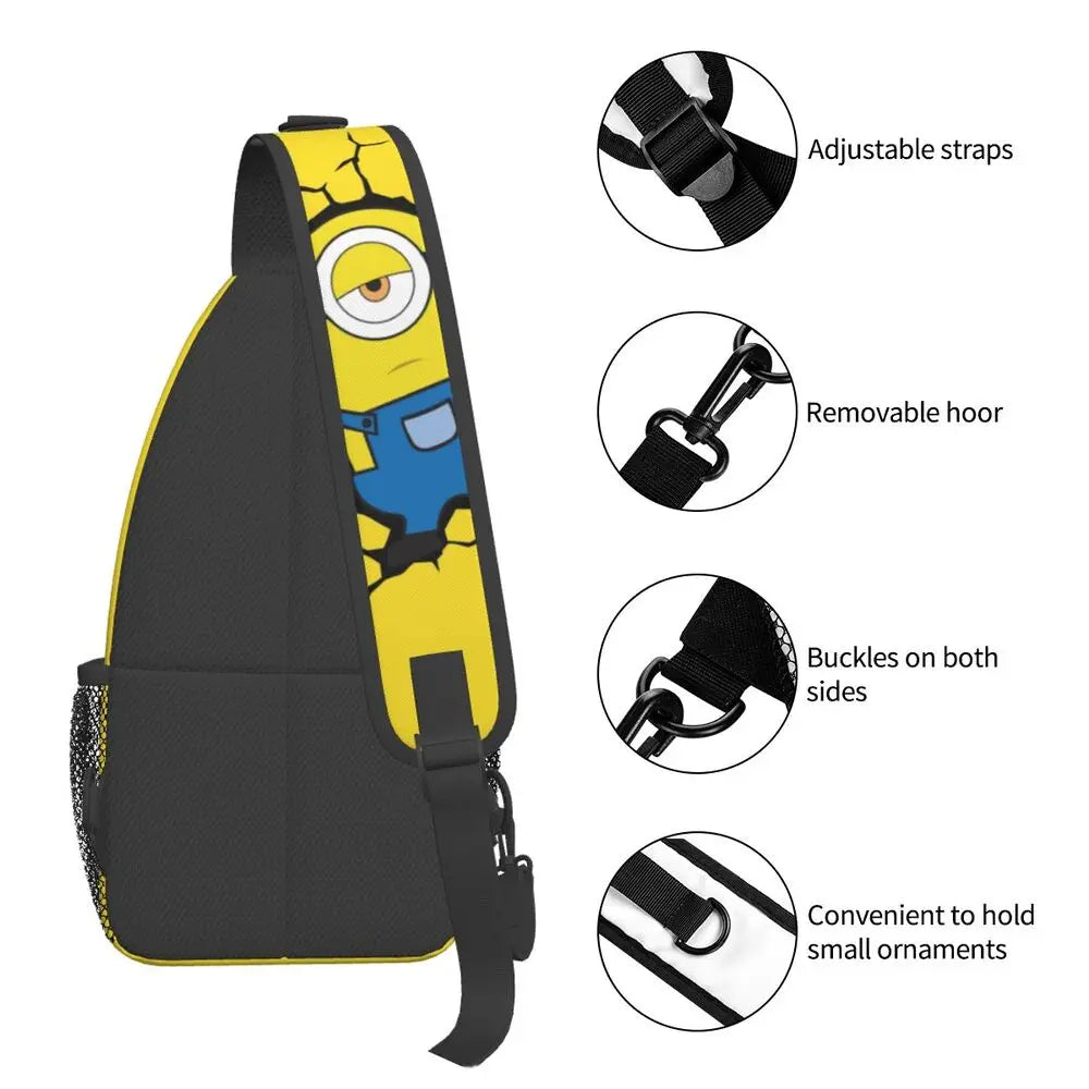 Minions Crossbody Chest Backpack Minion Shoulder Backpack