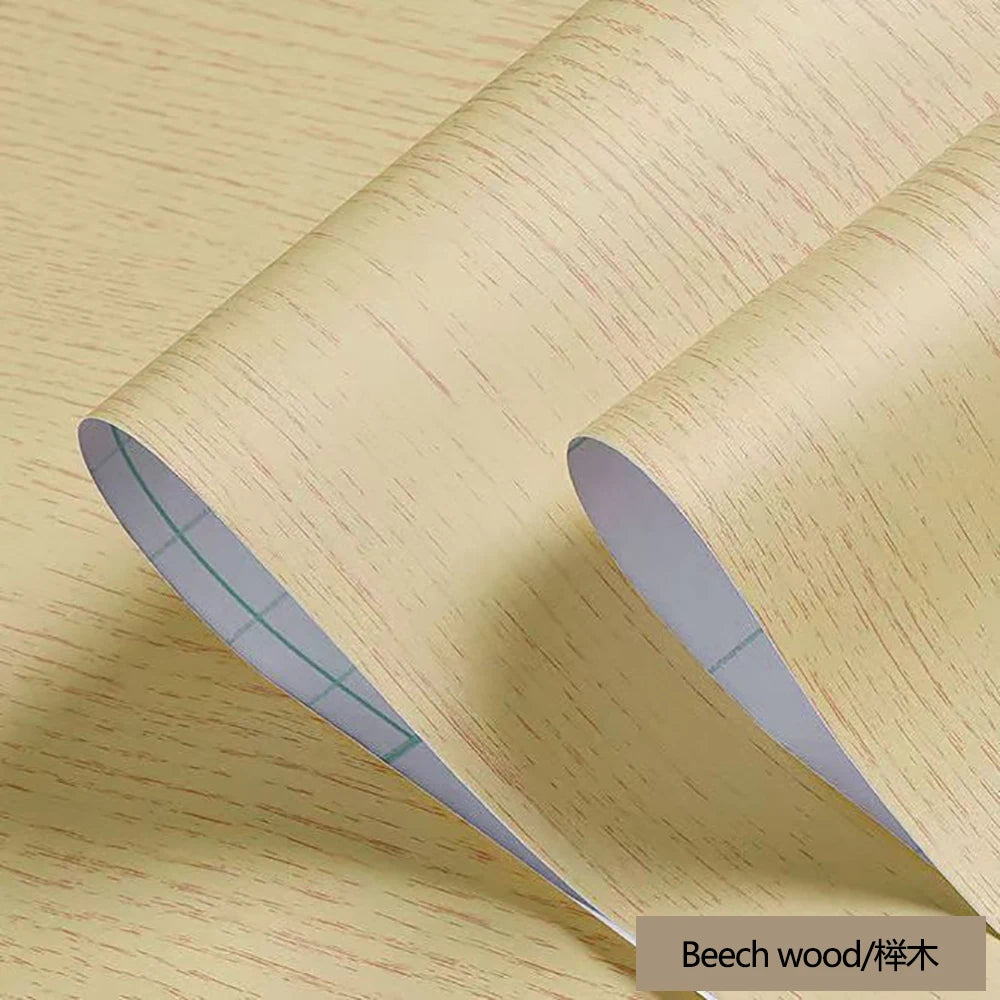 Wood Vinyl Wallpaper Self Adhesive wallpapers Doors Cabinet Desktop Modern Furniture Decorative wall Paper