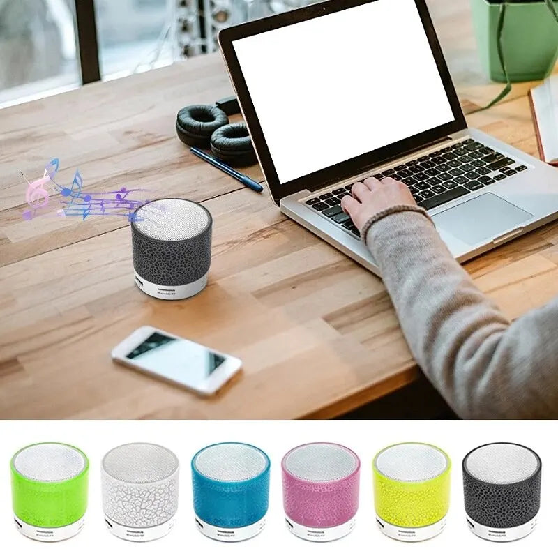 Mini Speaker Wireless Speaker Colorful LED TF Card USB Subwoofer Portable MP3 Music Sound Column For PC Phone