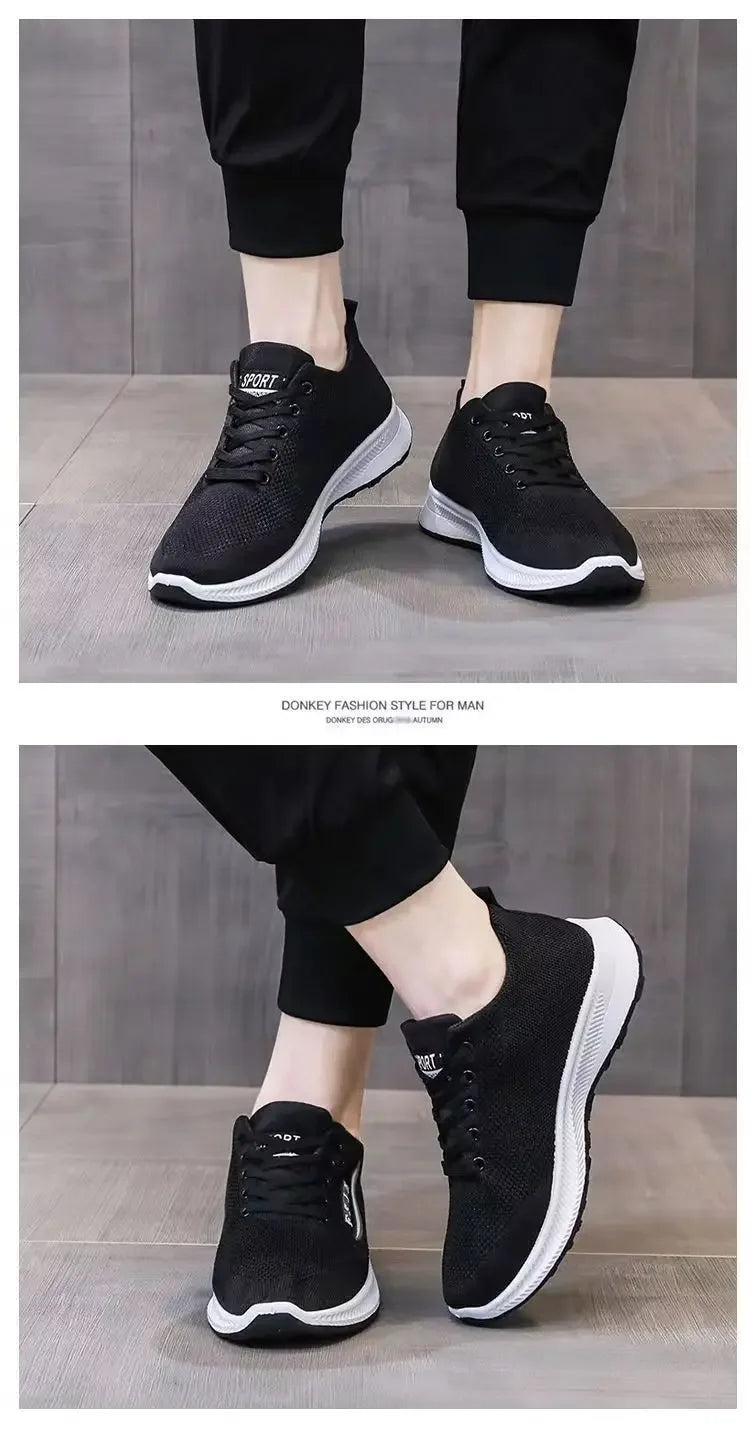 Men's Sneakers Outdoor Sports Comfortable Knitting Mesh Breathable Running Casual Men Sport Shoes