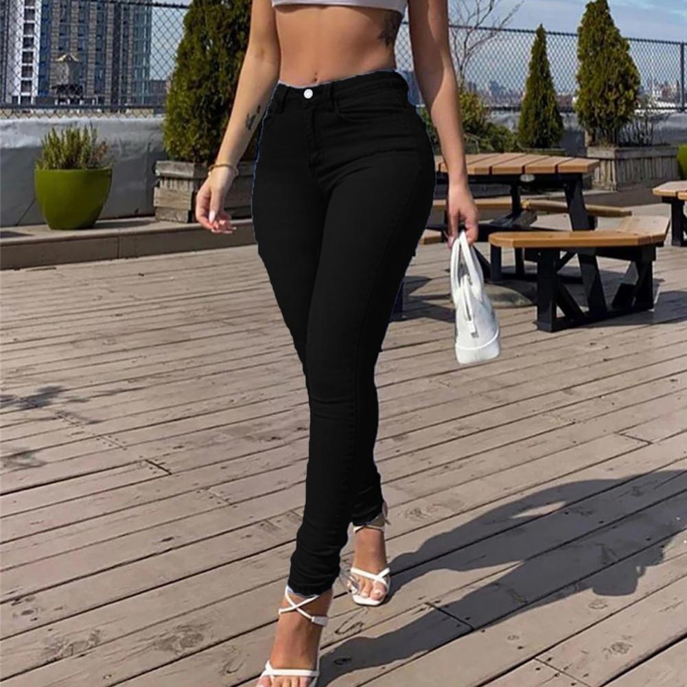 Denim Pants Skinny Jeans For Woman 90s High Waist Push Up Women Pants High Street Elastic Pencil Pants