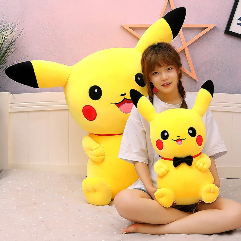 40-120cm Large Pokemon Plush Toys Pikachu Laugh Kawaii Anime Plushie Dolls Pokémon Soft Stuffed Giant Pillows Gifts for Children